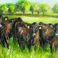 Painting of three irish cows 